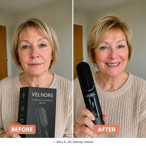 Black Compact Portable Heated Comb Straightener - USB Type-C Charge, 3 Heat Modes, Lightweight Wireless Adjustable Tool for Smooth, Frizz-Free Hair (Portable Hair Straightener for Travel)