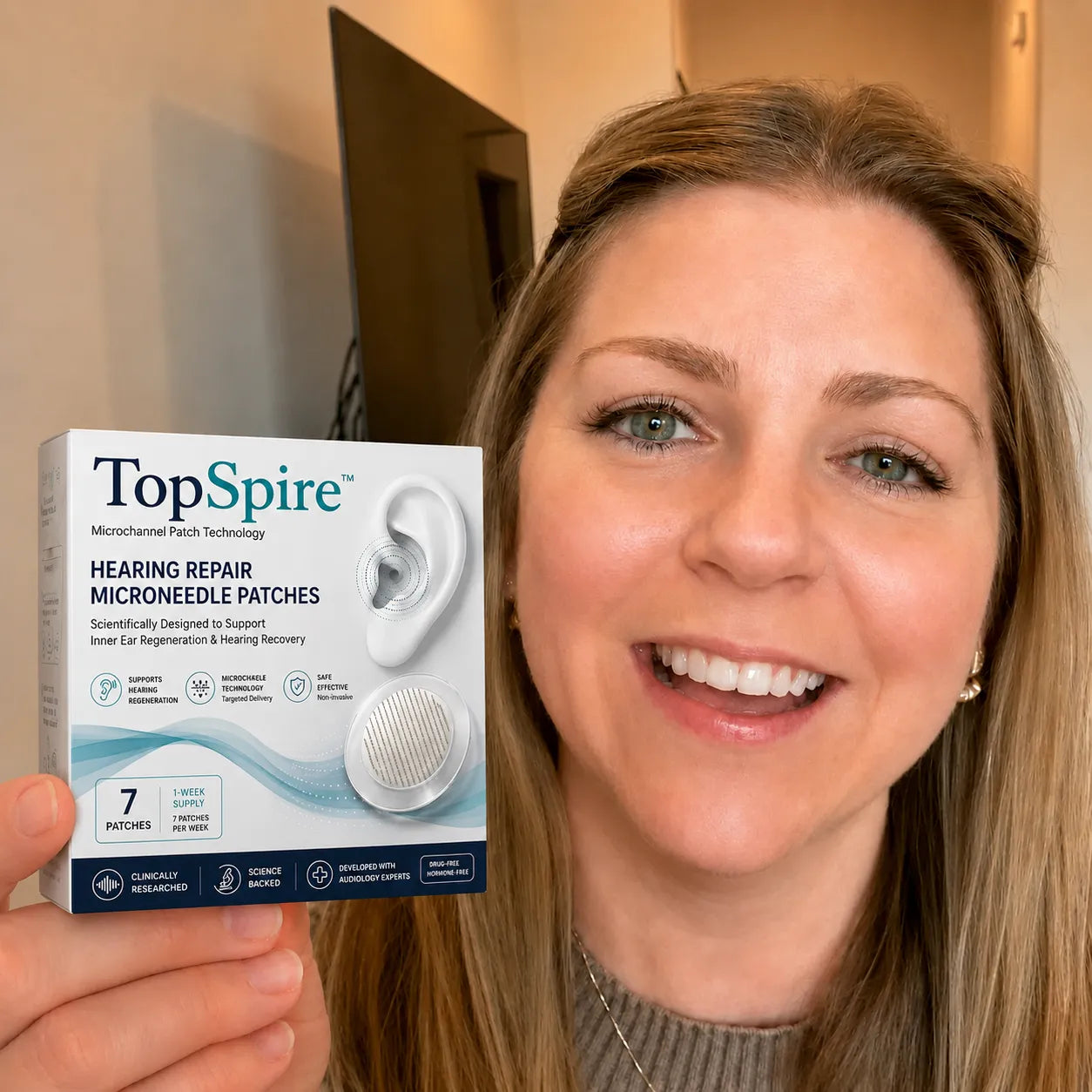 TopSpire™ HEARING REPAIR MICRONEEDLE PATCHES ✅ Targets Hearing Loss, Tinnitus, Ear Infections, Balance Disorders, and Age-Related Ear Degeneration.