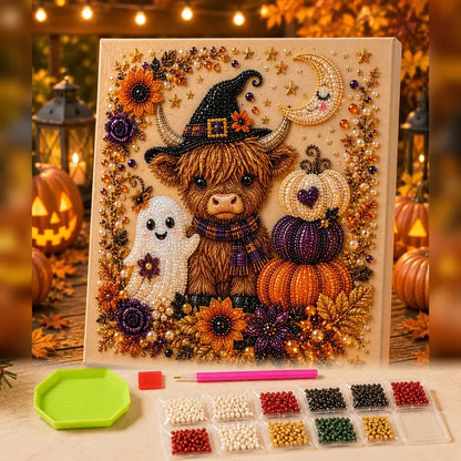 🔥 Last Day 49% OFF – 👻✨ Halloween Pearl Art DIY Kit – Turn Tiny Pearls into Spooky-Cute Magic