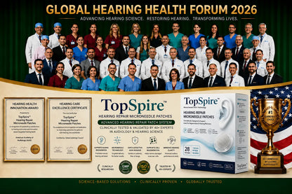 TopSpire™ HEARING REPAIR MICRONEEDLE PATCHES ✅ Targets Hearing Loss, Tinnitus, Ear Infections, Balance Disorders, and Age-Related Ear Degeneration.