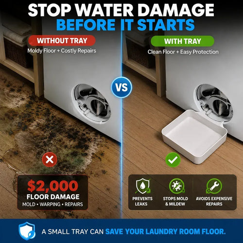 🌟LAST DAY SALE: ONLY 19.99!!🎁✨Universal Front-Load Washing Machine Drain Pan