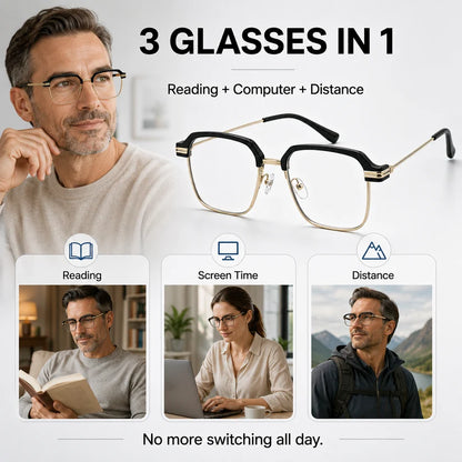 Smart Zoom Reading Glasses – Auto Adjust Focus & Blue Light Protection