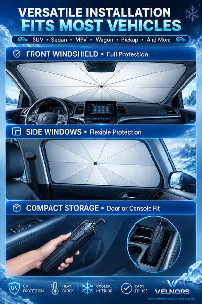 🔥Last Day 50% OFF - 2026 Upgraded Car Windshield Sun Shade Umbrella