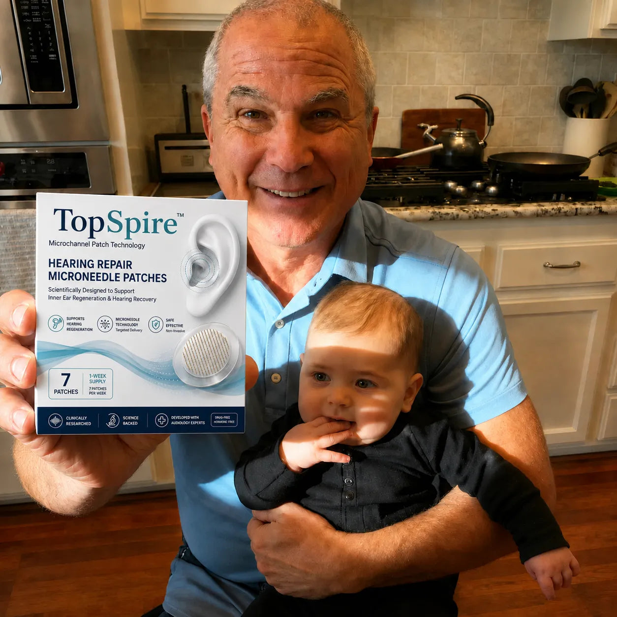 TopSpire™ HEARING REPAIR MICRONEEDLE PATCHES ✅ Targets Hearing Loss, Tinnitus, Ear Infections, Balance Disorders, and Age-Related Ear Degeneration.