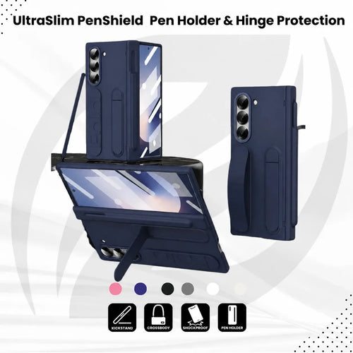 UltraSlim PenShield Z Fold 8 Ultra, 8, 7, 6, 5 Pen Holder & Hinge Protection Case
