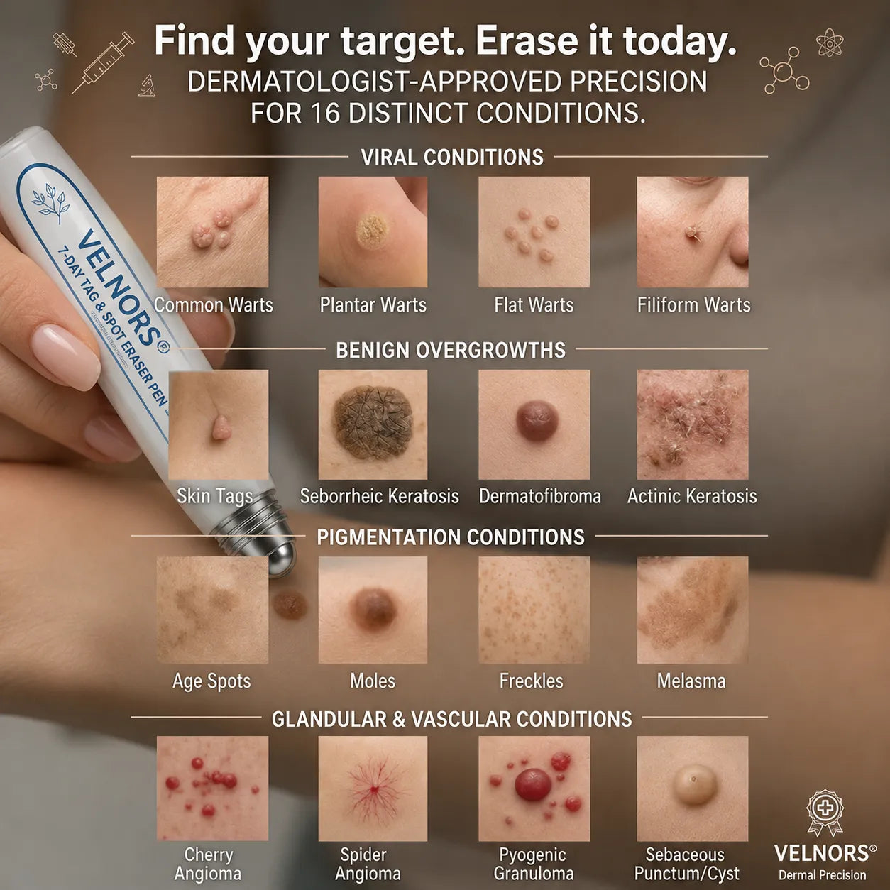 VELNORS® Painless &amp; Scar-Free Advanced Imperfection Removal Rollerball Pen