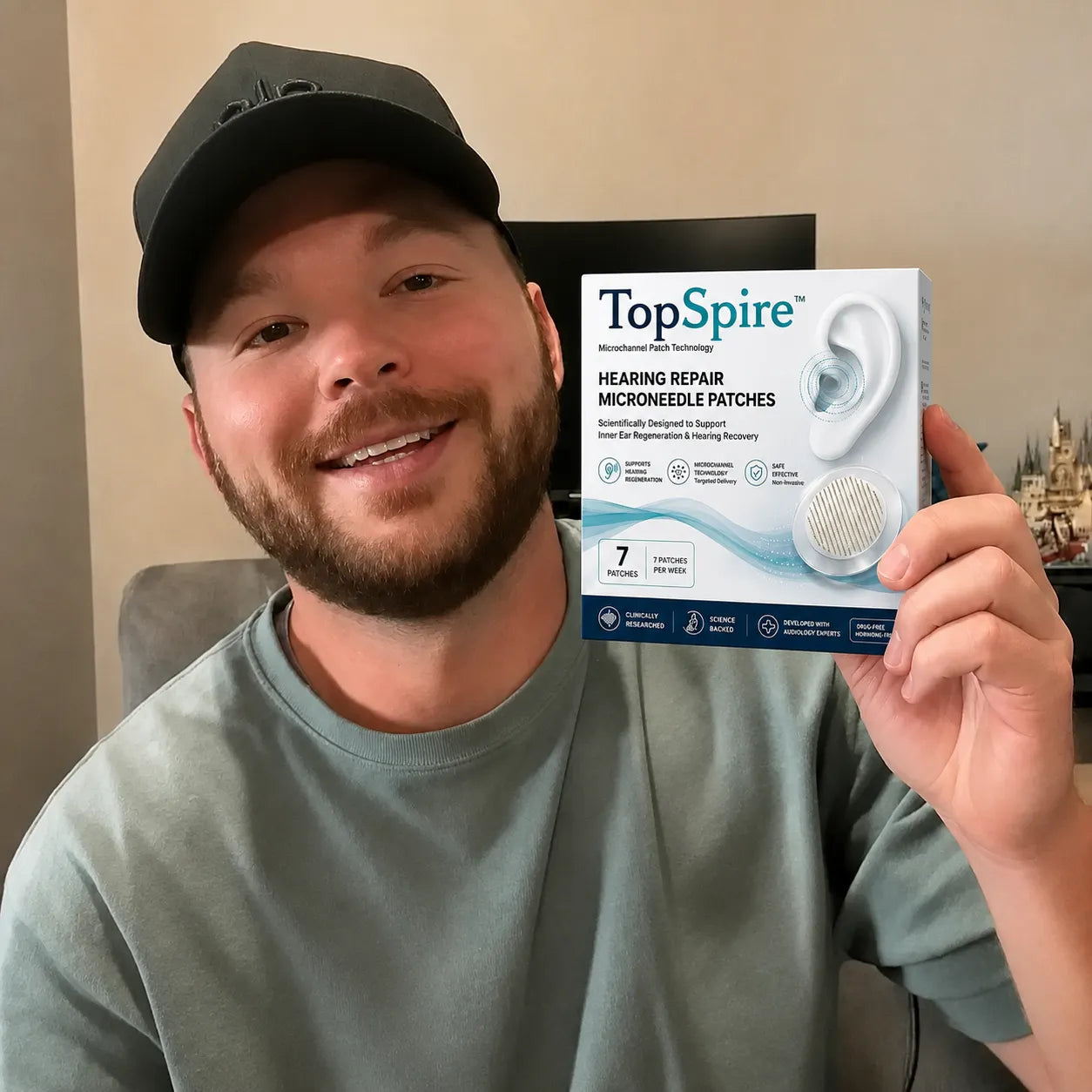 TopSpire™ HEARING REPAIR MICRONEEDLE PATCHES ✅ Targets Hearing Loss, Tinnitus, Ear Infections, Balance Disorders, and Age-Related Ear Degeneration.
