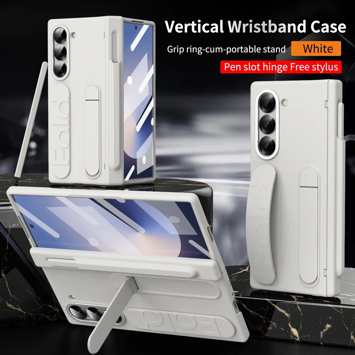 UltraSlim PenShield Z Fold 8 Ultra, 8, 7, 6, 5 Pen Holder & Hinge Protection Case
