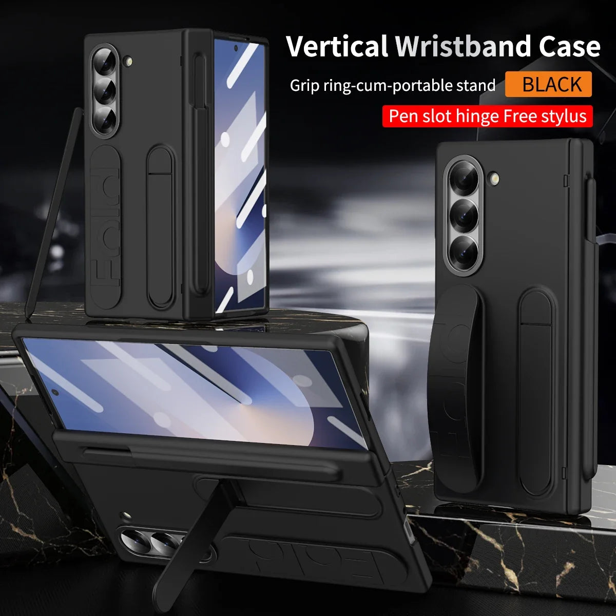 UltraSlim PenShield Z Fold 8 Ultra, 8, 7, 6, 5 Pen Holder & Hinge Protection Case