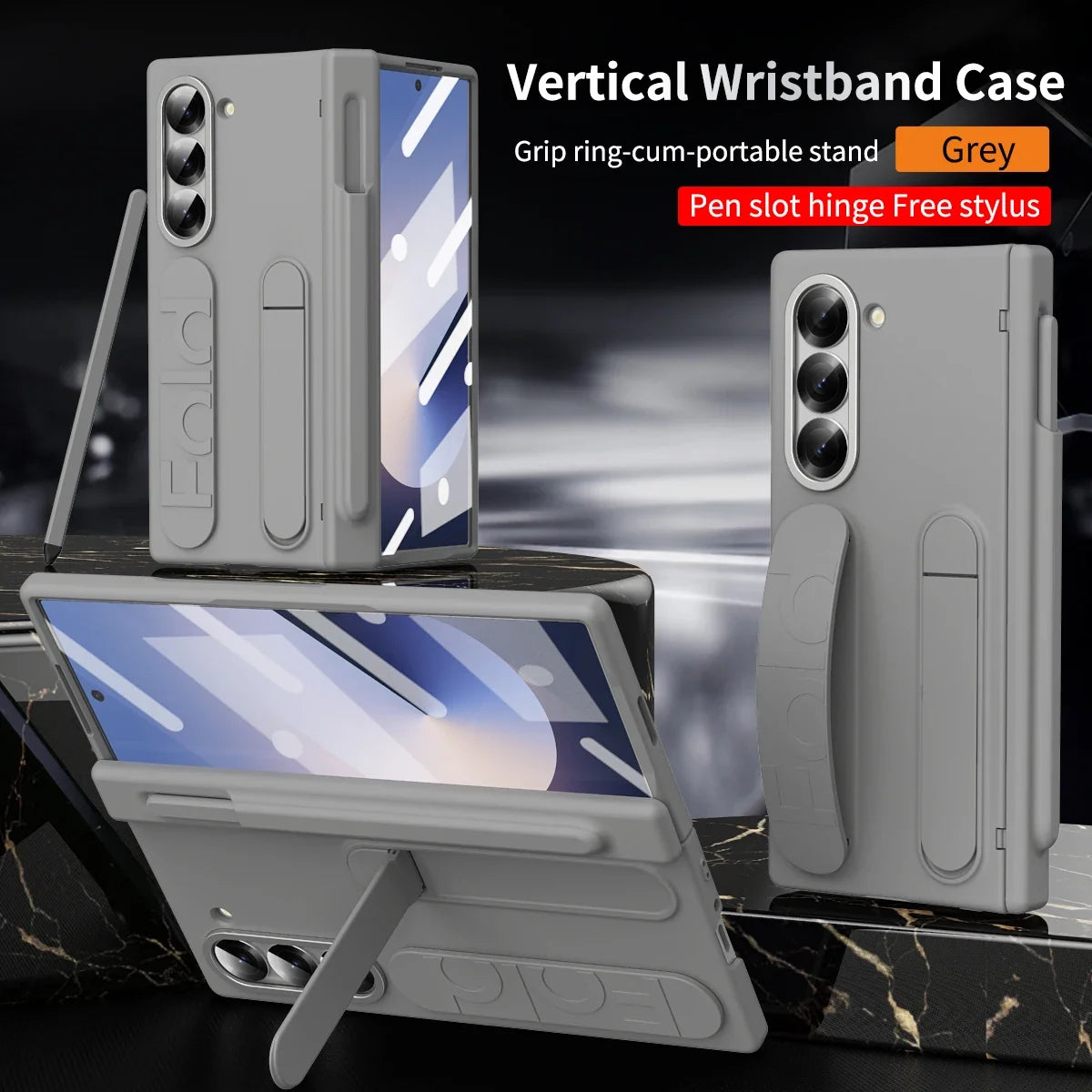 UltraSlim PenShield Z Fold 8 Ultra, 8, 7, 6, 5 Pen Holder & Hinge Protection Case