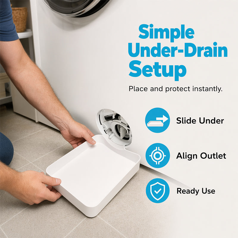 🌟LAST DAY SALE: ONLY 19.99!!🎁✨Universal Front-Load Washing Machine Drain Pan